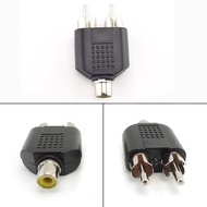 2 RCA Y Splitter connector AV Audio Video Plug Converter cable Male Female Plug 2 in 1 Adapter  SGA1