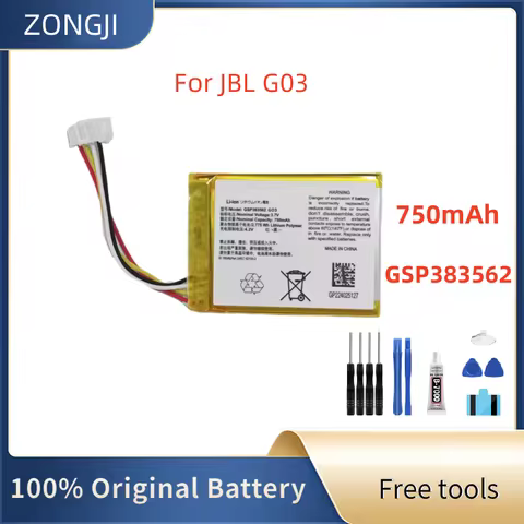 New Battery 3.8V 750mAh Replacement Battery GSP383562 For JBL G03 high quality battery