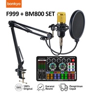 Soundcard F999 BM800 sound card microphone combination set Bluetooth wireless mixer noise reduction