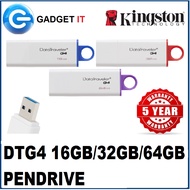 KINGSTON DATATRAVELER G4 USB 3.0 PENDRIVE COLOURFUL DESIGN (TD-KGS-DTG4-16GB/32GB/64GB)