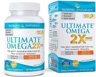 2X Mini Nordic Naturals Ultimate Omega โอเมก้า 3 Fish Oil เม็ดเล็กทานง่าย Omega-3 1120 mg + EPA & DH
