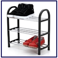 42CM Shoe Rack Shelf 3 Tier Shoes Storage Black Plastic Closet Multi-Storey