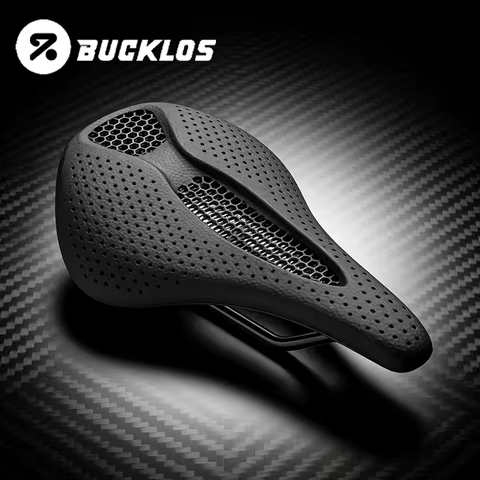 BUCKLOS Ergonomic Road Bike Saddle Carbon Fiber 3D Printed Ultralight Racing BIke Saddle Breathable 