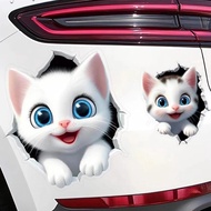Car Stickers 3D Cat Body Scratch Cover Bumper Creative 18/23cm Electric Fun Waterproof Decoration St