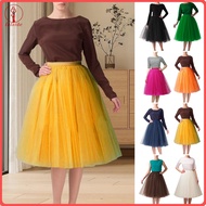 fulaide Womens Tulle Skirt Vintage 50s Crinoline Petticoat Skirt 5-Layer Mesh Tutu Underskirt Rockab