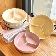 Ceramic Deepening 211 Compartment Plate Household Fat-Reducing Special Dinner Plate High-value Break