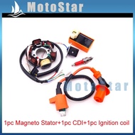 Moped Magneto Stator 6 Poles Racing Ignition Coil 6 Pins AC CDI Box A7TC Spark Plug For Chinese GY6 