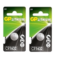 (Bundle of 2) GP CR1632 Lithium Cell Button Battery Batteries Watch Watches Battery CR1632, BR1632, 