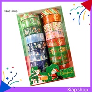 XPS Scrapbook Sticker Christmas Wrapping Tape Colorful Christmas Washi Tape for Gift Wrapping and Scrapbooking Waterproof Decorative Sticker Tape with Exquisite for Southeast