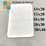 White/Black filter material bag for aquarium 14x20cm, 15x20cm,18x30cm, 20x30cm,30x40cm, containing f