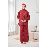 SHE DAZZLE Liliana Set In Dark Red