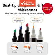 48/60-Color IMUTO Dual Tip Highlighters - Glass-Writable Magic Paint Pens for Art & Notes