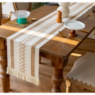 Splicing Burlap Table Runner Quality Table Cloth MUJI Style 30*180-280cm Table Cloth Home Decor
