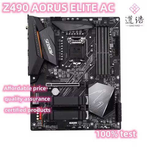 For Z490 AORUS ELITE AC Motherboard 128GB HDMI M.2 LGA 1200 DDR4 ATX Z490 Mainboard 100% Tested Full