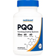 Nutricost PQQ (Pyrroloquinoline Quinone) 20mg, 60 Capsules - Vegetarian Capsules, Non-GMO, Gluten Fr