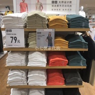 Uniqlo สุภาพสตรี U Series คอกลมชานม T Favor เสื้อยืดแขนสั้น424873/435193/444517☊♧