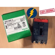 Schneider MCCB EZC100F 3 poles 10kA 32Amp / 40Amp / 63Amp / 80Amp / 100Amp 3032 3040 3063 3080 3100