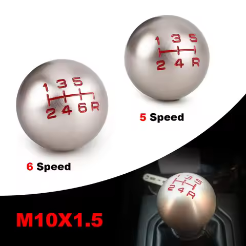 5/6 Speed M10*1.5 Aluminum JDM Matte Ball Shape Gear Shift Knob for Honda Fit Civic City FD2 FN2 EP3