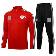 2025-2026 Flamengo Sweatshirt Long Sleeves Football Tracksuits Red Half Zipper Shirt（Retro Version）,