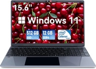 Laptop Computer, 15.6 inch Laptop, Windows 11 Laptop, 1080P Full HD Display, 12GB DDR4 512GB SSD, Qu
