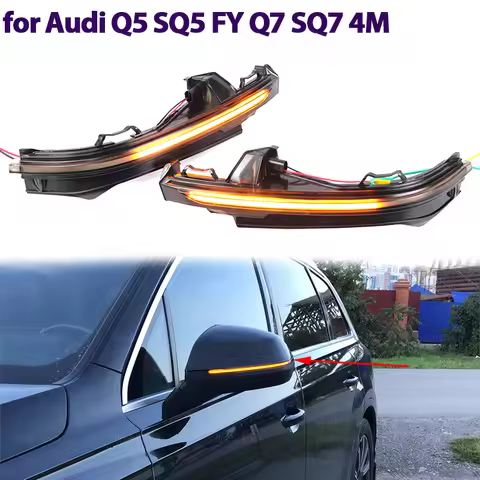 Dynamic Blinker Turn Signal Light Side Mirror Indicator LED Flashing Light for Audi Q5 SQ5 FY 2018-2