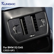 For BMW X3 G45 2025 2026 Suede Car Rear Air Vent Decorative Frame Sticker Interior Accessories
