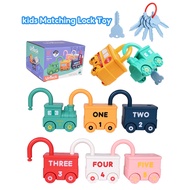 Kids Learning Locks with Keys Educational Preschool Numbers Matching Educational Toys Car Locks Toy 