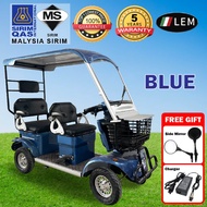 ★LEM★MODEL BARU Z9 tricycle 4 seat 4 wheels electric scooter new brand bigger seat & sun roof rechar