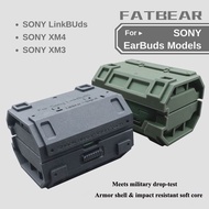 FATBEAR Rugged Shockproof Armor Buffer Case Cover for SONY LinkBuds WF-L900 WF-1000XM4 / WF-1000XM3 Bluetooth Earphones