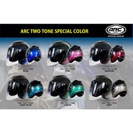 Helmet ARC two tone 2 tone blue silver green pink maroon baby blue