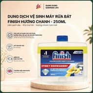 [German Standard] Finish Lemon Dishwasher Cleaning Solution 250ml, Lemon Flavored Dishwasher Cleanin