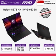 【Pre-Order ETA 1 to 3Weeks】MSI Laptop Raider GE78 HX 14VIG-633SG Gaming Laptop /i9-14900HX/RTX4090/1