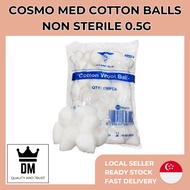 【SG Ready Stock】Cosmo Med Cotton Balls Non Sterile 0.5g 100pc/pk (Minimum 2 Pack)