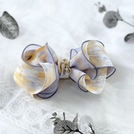 調色盤/水彩荷葉透紗香蕉夾 鯊魚夾 彈簧夾 髮夾 大腸圈 髮圈