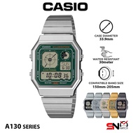 Casio Vintage A130 Series A130WE A130WEG A130WEGG Original Digital Watch World Time Analog Style LCD