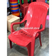 kursi plastik sandaran tinggi / kursi santai plastik / kursi santai