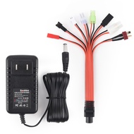 RC charger Cable + Adaptor , Battery Charger Adapter Connector Splitter Cable, 8 in 1 Convert Wire t