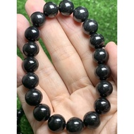 Shungite Bracelet 10.4mm+- Black 次石墨手链10.4米 -黑色 Rantai Tangan Batu Shungite 【S/n：1050811-14]
