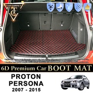 Top Carpet PROTON PERSONA ( 2007 - 2015 ) Car Boot Mat PU Leather Cargo Mat Trunk Carpet Boot Liner 