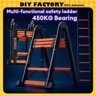 Two Way Double Sided Tangga Foldable Ladder Multipurpose Telescopic Ladder Extendable Aluminium Ladd