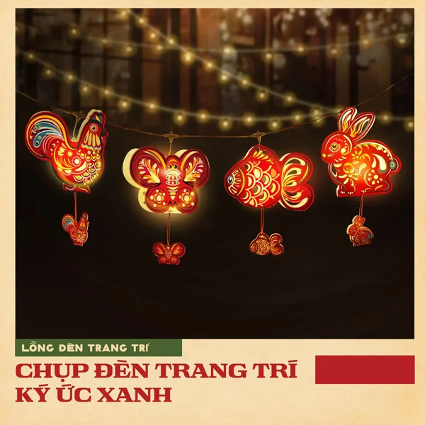 Chụp Đèn Trang Trí Trung Thu - Ký Ức Xanh - Ikachi