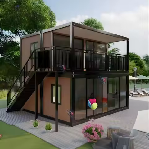 Office House 2-Story Detachable Steel Flat-pack Container House with Breathable Design for Warehouse