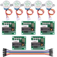 5 Sets 28BYJ-48 ULN2003 5V Small Stepper Motor，ULN2003 Driver Board 28BYJ-48 Stepper Motor Compatibl