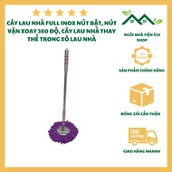 Mop Full Stainless Steel On Button, 360 Degree Rotating Switch, Replacement Mop In 360 Degree Rotating Bucket - Ngoinhatienich