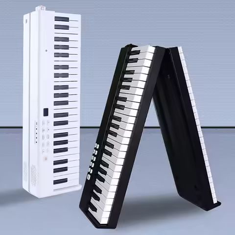 88-Key Foldable Piano Bluetooth Teaching Practice Smart Electronic Piano Synthesizer Portable Splici