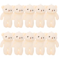Toyvian 10 Pcs Mini Stuffed Bears: Mini Plush Bear Pendant, 4.3 inch Cute Tiny Soft Stuffed Animals 
