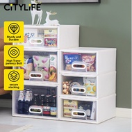Citylife 19L Stackable Storage Drawer Plastic Container box Home Organizer Drawer Plastic Cabinet