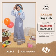 BAJU GAMIS ANAK NIBRAS ALICE NAVY PEONY / GAMIS ANAK NIBRAS PROMO YESS