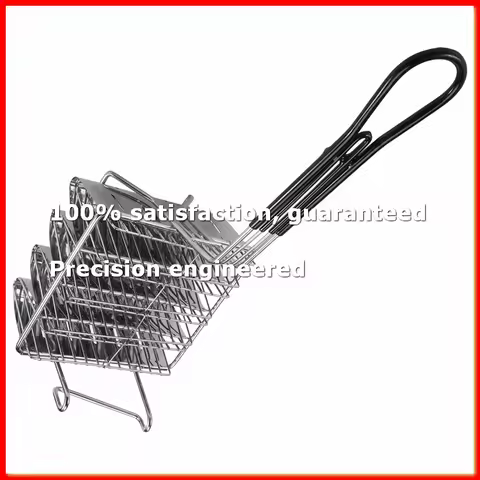 Taco Fryer Basket, Taco Shell Fryer, Holds 4 Shells Deep Fryer Taco Holders Basket with Grip Handle 