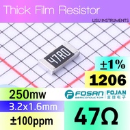 47R 1206 ±1% SMD Thick Film Resistor 47R0 FOJAN FRC1206F47R0TS